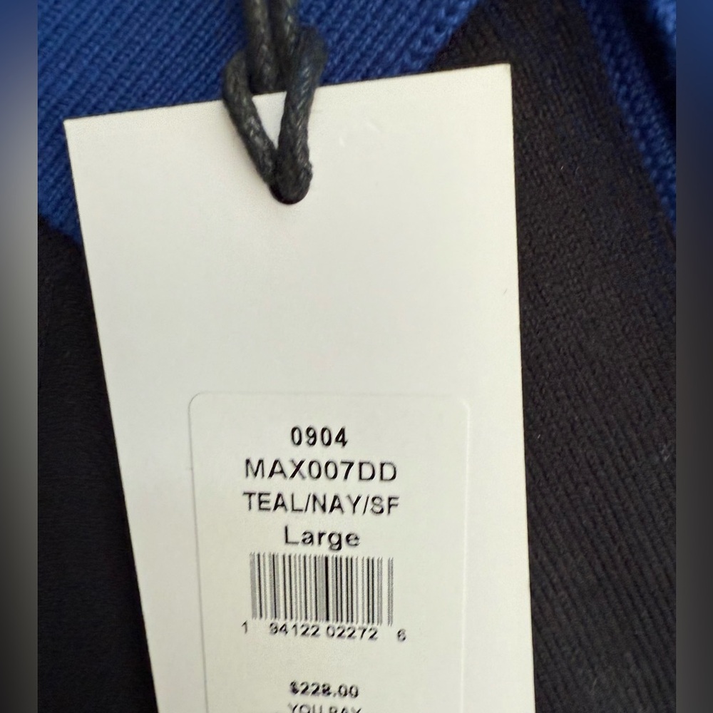 New Men's Max n Chester Black Polo Shirt with Blue Collar - Picture 4 of 6